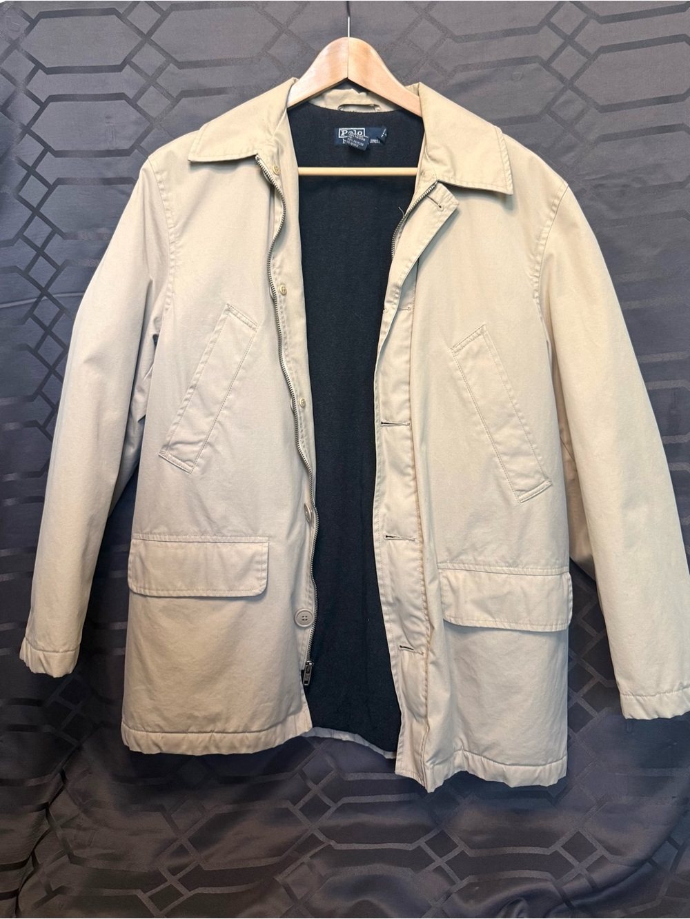 Polo Ralph Lauren Light Tan Single Breasted Button & Zipped Front Field Jacket - Picture 10 of 15